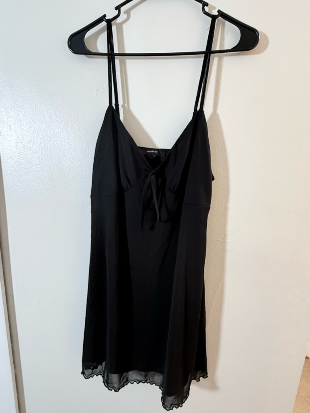 Forever 21 Black Mesh Slip Dress